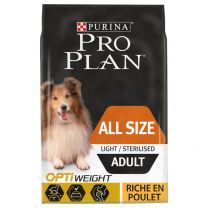 Croquettes Chien Purina Pro Plan ALL SIZES Adult Light / Sterilised