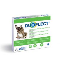 DuoFlect - Anti Puces et Tiques Chat et Petit Chien x3