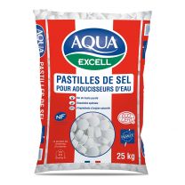 Pastilles de Sel Aqua Excell pour Adoucisseurs d'Eau 25KG